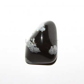 Lumehelbe obsidiaan mini